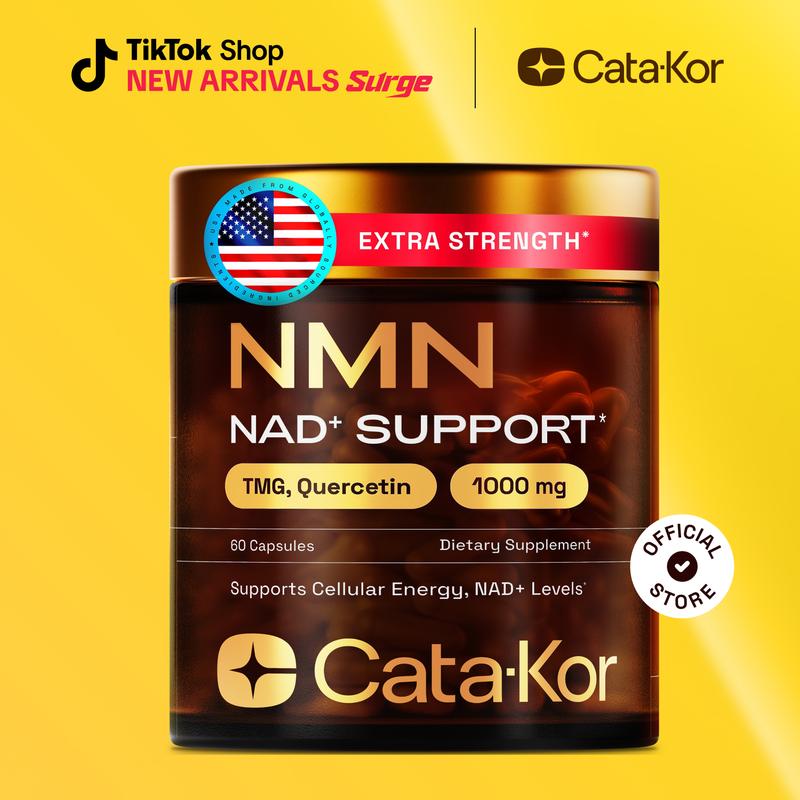 Cata-Kor NMN Supplement – 1000 mg | Quercetin | TMG | Resveratrol Complex – Supports Cellular Energy & NAD+ Levels - Vitamin Dietary Supplement Healthcare
